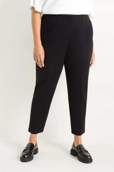 Dames - Jersey broek - regular fit - zwart