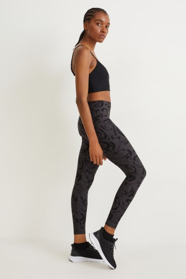 Dames - Sportlegging - 4 Way Stretch - donkergrijs