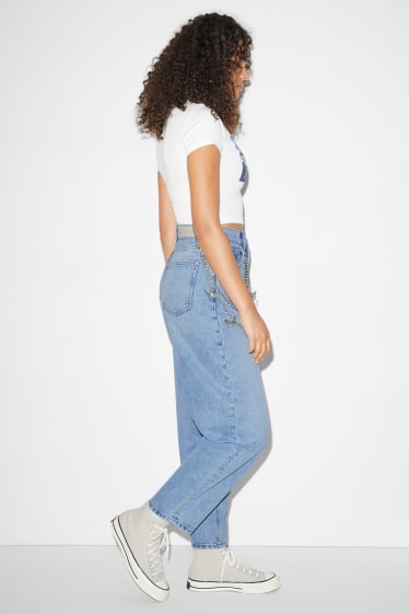 Damen - Balloon Jeans - High Waist - helljeansblau