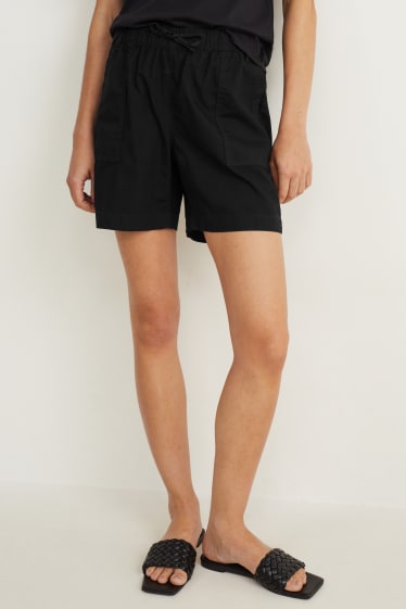 Damen - Shorts - High Waist - schwarz