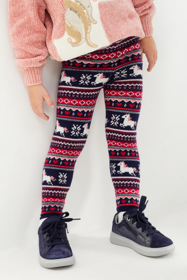Nena - Unicorn - leggings de punt nadalencs - blau fosc