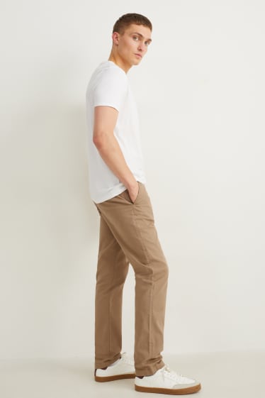 Uomo - Pantaloni chino - regular fit - marrone chiaro