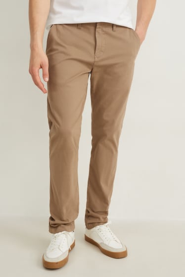 Uomo - Pantaloni chino - regular fit - marrone chiaro