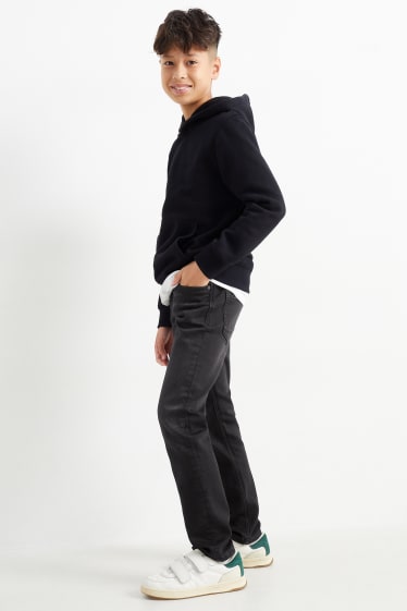 Kinder Buben - Slim Jeans - Thermojeans - Jog Denim - dunkeljeansgrau