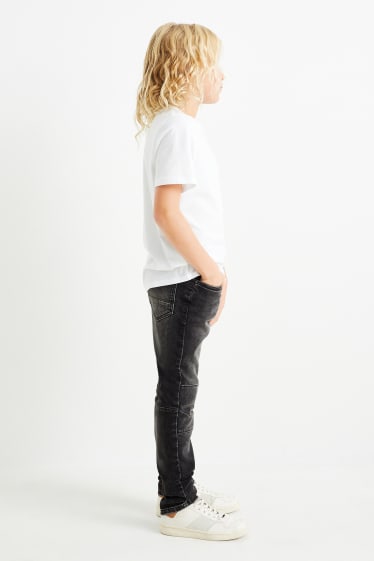 Kinder Buben - Slim Jeans - dunkeljeansgrau