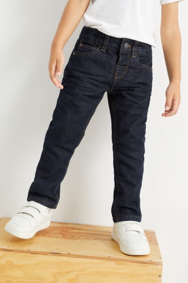 Dětské - Multipack 2 ks - slim jeans - termo džíny - tmavomodrá/šedá