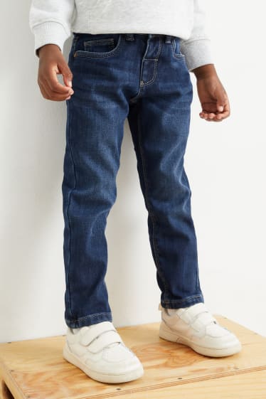 Kinder Buben - Slim Jeans - Thermojeans - jeansblau