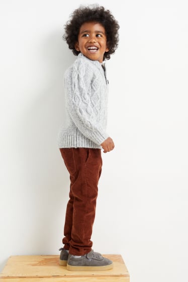Enfants garçons - Pantalon en velours côtelé - marron