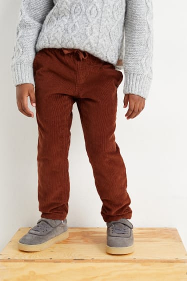 Enfants garçons - Pantalon en velours côtelé - marron