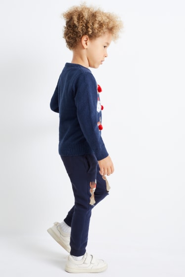 Kinder Buben - Weihnachts-Jogginghose - dunkelblau