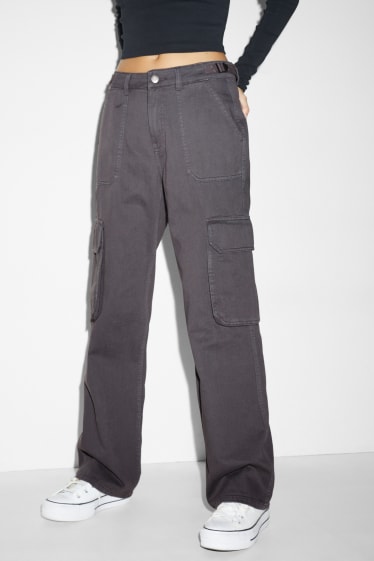 Femmes - Pantalon cargo - gris foncé