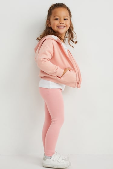 Enfants filles - Lot de 2 - leggings - bleu foncé