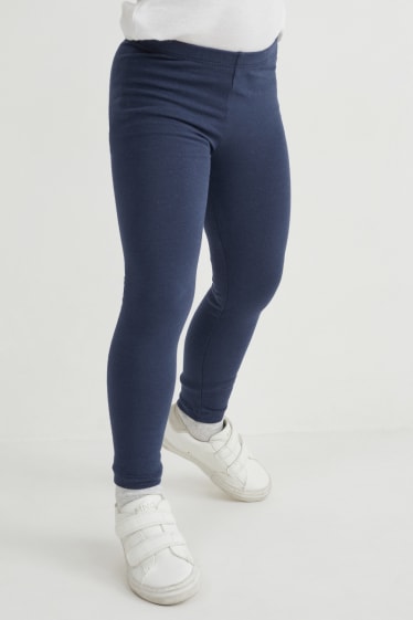 Enfants filles - Lot de 2 - leggings - noir