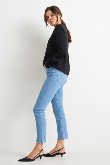 Damen - Straight Jeans - High Waist - helljeansblau