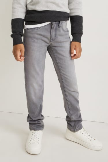 Enfants garçons - Slim jean - jean doublé - jean gris clair