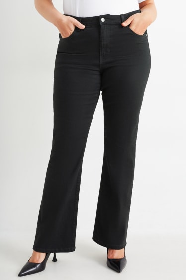 Dona - Bootcut jeans - mid waist - negre