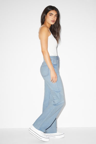 Damen - CLOCKHOUSE - Loose Fit Jeans - High Waist - helljeansblau