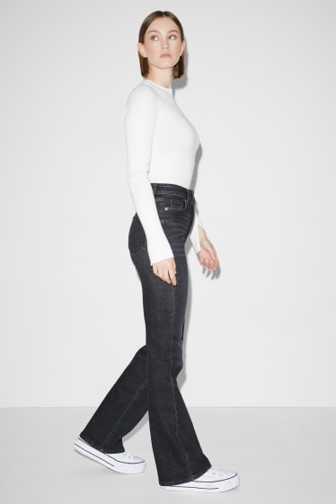 Damen - CLOCKHOUSE - Flared Jeans - High Waist - LYCRA® - schwarz