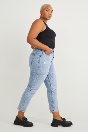 Donna - Mom jeans - vita alta - LYCRA® - jeans azzurro