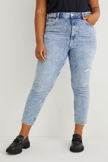 Donna - Mom jeans - vita alta - LYCRA® - jeans azzurro