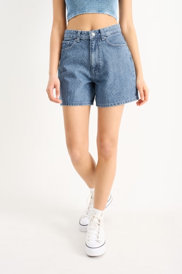 Femmes - CLOCKHOUSE - short en jean - mid waist - jean bleu