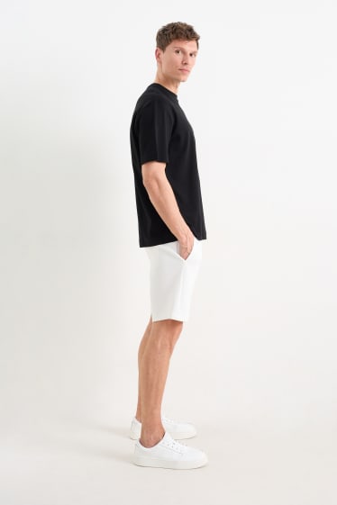 Hommes - Shorts en molleton - blanc crème