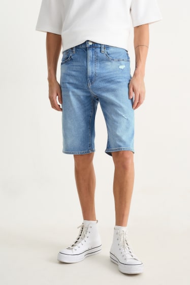 Herren - Jeans-Shorts - helljeansblau