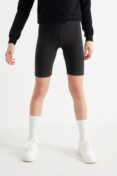 Enfants filles - Lot de 2 - cyclistes - noir
