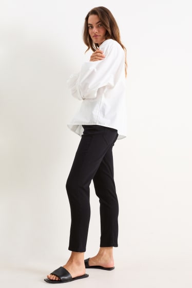 Damen - Slim Jeans - High Waist - schwarz