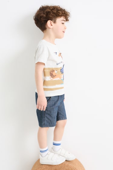 Enfants garçons - Lot de 2 - bermudas - bleu foncé