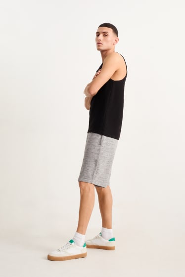 Heren - Sweatshort - grijs-mix