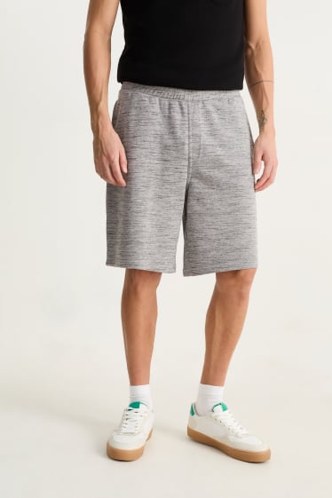 Heren - Sweatshort - grijs-mix