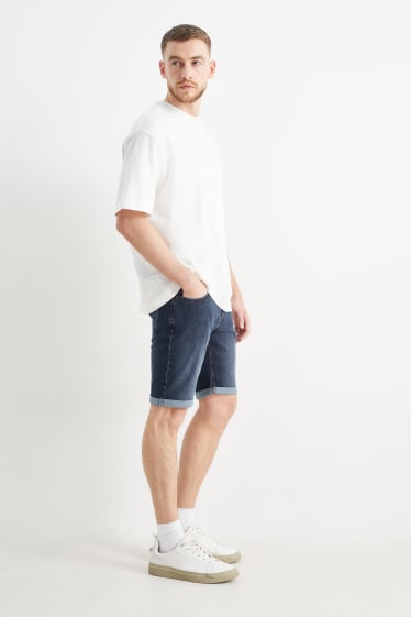 Heren - Korte spijkerbroek - LYCRA® - jeansdonkerblauw