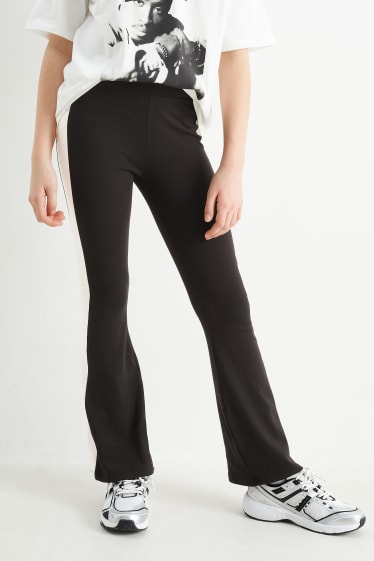 Children Girls - Flared leggings - black