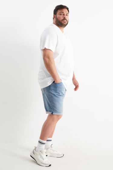 Men - Denim shorts - Flex jog denim - LYCRA® - denim-light blue