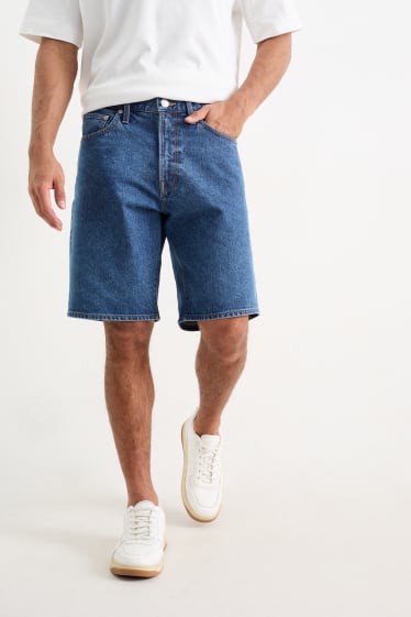 Herren - Jeans-Bermudas - jeansblau