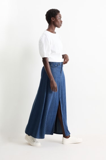Dona - Faldilla texana - estampat - texà blau