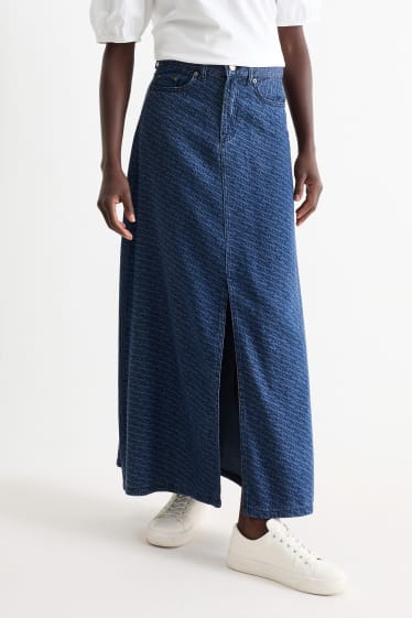 Dona - Faldilla texana - estampat - texà blau