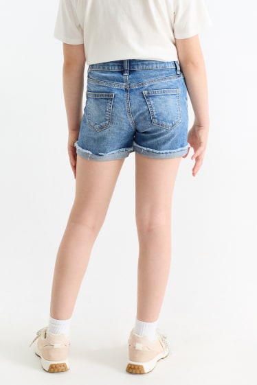 Kinder - Jeans-Shorts - LYCRA® - jeansblau