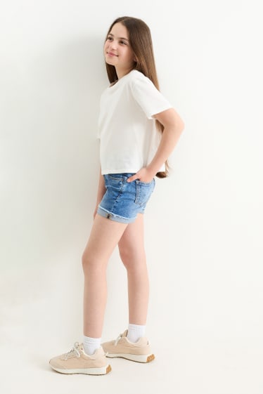 Kinder - Jeans-Shorts - LYCRA® - jeansblau