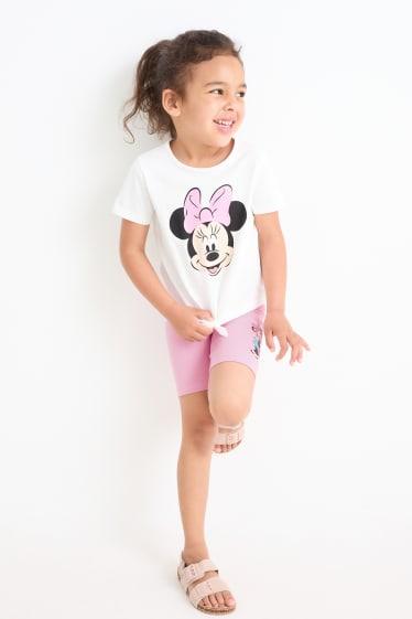 Kinder Mädchen - Multipack 2er - Minnie Maus - Radlerhose - pink