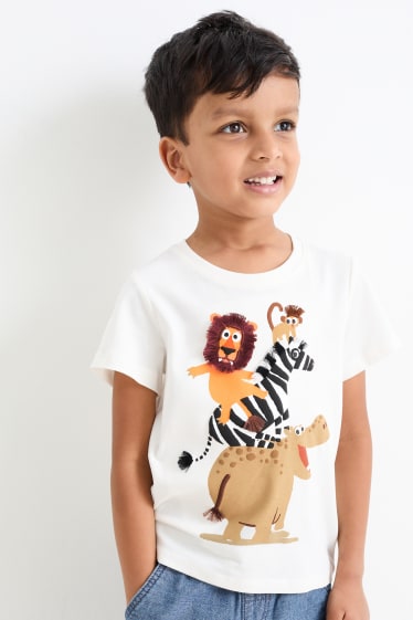 Kinderen - Dieren - T-shirt - crème wit