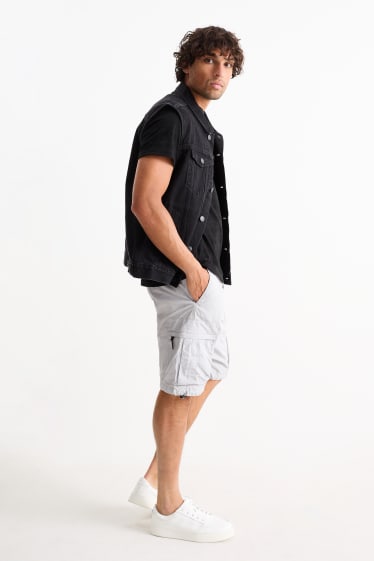 Hommes - Short cargo - gris clair