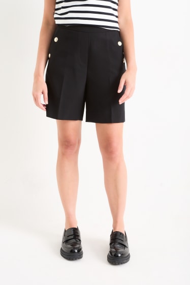 Dames - Shorts - high waist - zwart