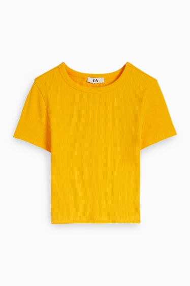 Dames - Kort T-shirt - donker oranje