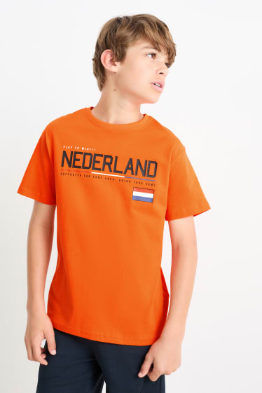 Niños - Países Bajos - camiseta de manga corta - naranja