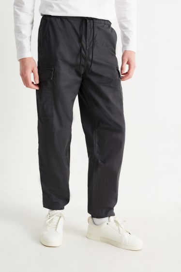 Uomo - Pantaloni cargo - regular fit - LYCRA® - jeans grigio scuro