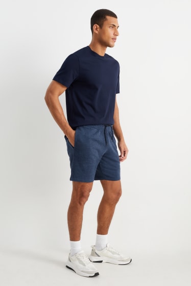 Hombre - Shorts deportivos - azul oscuro-jaspeado