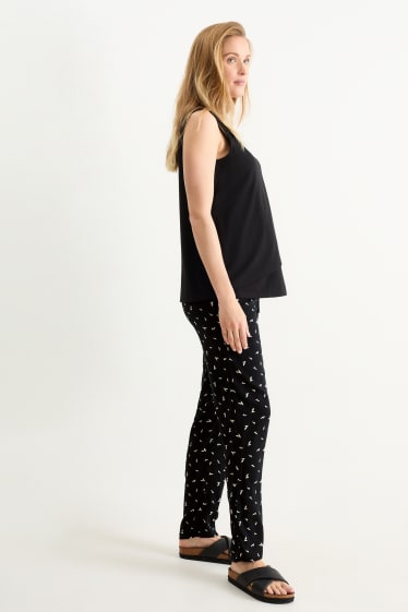 Femmes - Pantalon de grossesse - à motif - noir