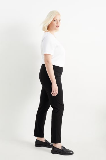 Mujer - Pantalón de tela - high waist - LYCRA® - negro